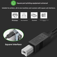 Câble d'imprimante pour téléphone portable USB Type-C en PVC compatible HP Canon Lenovo Samsung Brother Epson pour appareil photo, montre intelligente, ordinateur