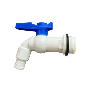 Plastic faucet household barrel water nozzle 4 points large flow ball core 6 points ball valve water tank accessories