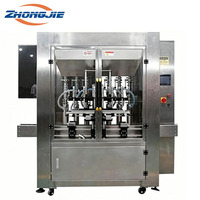 Machine de remplissage automatique de haute précision Zhongjie 60-80BPM pour liquides et pâtes, remplisseur linéaire pour bouteilles et tubes
