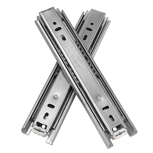 Glissières de tiroir en acier inoxydable Winod 45 mm, trois sections, fermeture silencieuse et douce avec roulements à billes en acier à double rangée - Product Image 3