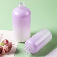 Bouteille en PET violette dégradée personnalisée pour savon liquide bouteille de shampoing en plastique emballage de conteneur de produits de soins capillaires