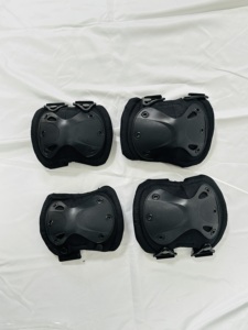 Ensemble de protections pour genoux et coudes en coque rigide noire, réglables, respirantes, pour la tactique, la moto, la chasse, les sports de plein air - Product Image 2