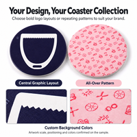 Sous-verres en céramique personnalisés imprimés, ronds de 12 cm, avec support en liège, tapis de tasse à logo pour cadeaux promotionnels d'entreprise