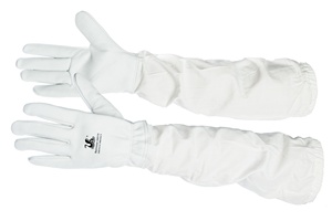 Di alta qualità bianco manica lunga sfoderata in pelle di capra guanti apicoltore per il lavoro - Product Image 3