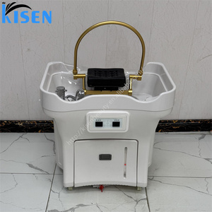 Kisen Évier portable pour salon de coiffure, mobile, avec réservoir d'eau de 50L + seaux d'eaux usées de 25L, bac à shampoing sans tuyauterie - Product Image 6