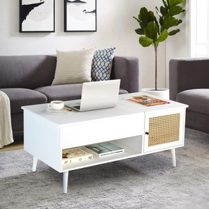 Cross-border Nordic multi-functional height-adjustable coffee <b>table</b> that can be converted into a dining <b>table</b> for <b>small</b> living - Product Image 3