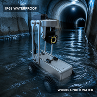 Robot de Inspección de Tuberías, Cámara de Drenaje CCTV, 4K HD, 300m de Distancia, Cámaras Delanteras y Traseras Giratorias y Elevables, IP68, Software con Informe de IA