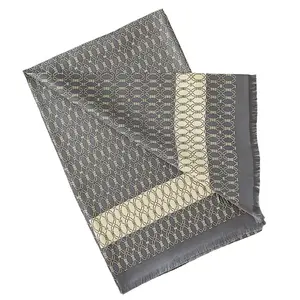 Wholesale Mens luxury 100% pure silk scarf custom print scarves