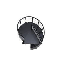 EKOO Escalier extérieur moderne préfabriqué personnalisable en spirale Design Escalier intérieur circulaire en métal