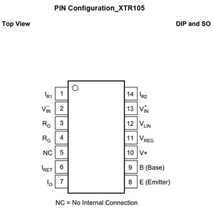 Xtr105ua/2k5 Texas cụ 4-20mA hiện tại Transmitter IC với cảm biến kích thích và linearization 14-soic mạch tích hợp - Product Image 6