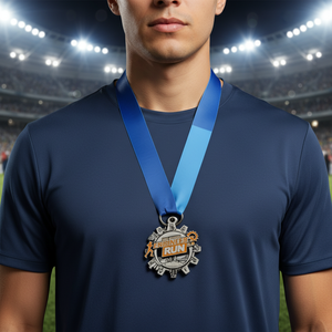 Medaglia Personalizzata a Forma di Ingranaggio per Ingegneri |   Medaglia Smaltata per Eventi di Corsa con Design Gratuito e Logo Personalizzato - Vendita all'Ingrosso - Product Image 2