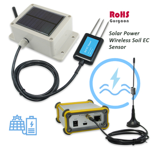 Sonde de capteur de compteur EC du sol pour la surveillance du sol 1W panneau solaire 3400mA Li batterie Rechargeable capteur EC du sol sans fil - Product Image 2