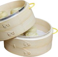 Couvercle de panier vapeur en bambou fait à la main pour la nourriture chinoise Logo personnalisable pour les boulettes de légumes poisson viande vapeur cuisson des aliments