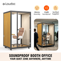 Cabine téléphonique acoustique individuelle insonorisée 33 dB avec ventilation pour bureau et centre d'appels – Offre Spéciale