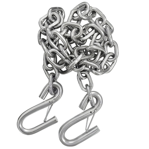 Chaîne de sécurité pour remorque 5000 lb, 1/4" x <span class=keywords><strong>66</strong></span>" avec crochet en S de 7/16", robuste, pour remorque de camping-car - Product Image 4
