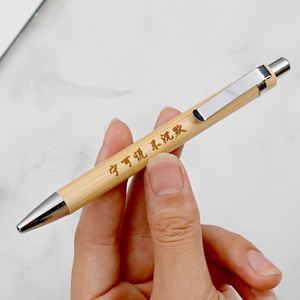 Bolígrafo de Madera de Bambú con Grabado Láser Personalizado con Logotipo, Regalo Promocional Publicitario para Oficina, Escuela y Negocios - Product Image 5