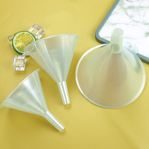 3 pieces set kitchen plastic funnel transparent mini perfume dispensing funnel laboratory clear plastic funnel