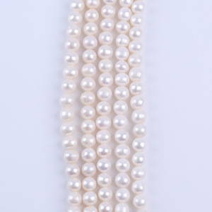 Perles d'eau douce naturelles en forme de riz, 10-11 mm, blanches, pour la fabrication de colliers et de bracelets, en gros, provenant de Zhuji - Product Image 4