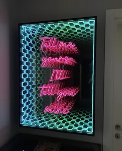 3d infinity mirror led sign board outdoor advertising infinity wall mirror infinity mirror neon