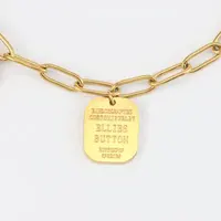 Alta qualità personalizza Logo del marchio tag gioielli lettera collana in acciaio inossidabile bracciali Charms ciondolo logo tag per gioielli