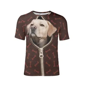 3D Print Dog Pattern Man Tshirt Summer New Men Soft T-shirts OEM Wholesale Short Sleeves T Shirt POD Customized Male Streetwear