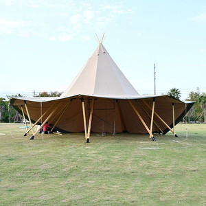Tienda de campaña piramidal india de montaje rápido con estructura de madera, tela Oxford impermeable 1680D, tipo tipi para eventos en parques y decoración de hoteles - Product Image 6