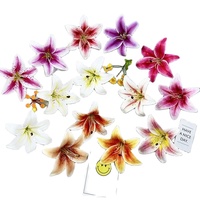 Tête de fleur de lys en soie 3D réaliste faite à la main de haute qualité pour la décoration de gâteaux de Pâques et les arrangements floraux de mariage