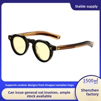 Gafas de Sol Redondas con Montura Gruesa y Lentes de Nylon, Protección UV, Diseño Moderno, Modelo Sk1051, Fabricante Directo, Shenzhen