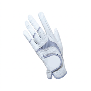 Guante de Golf Blanco de PU Transpirable, Compatible con Pantalla Táctil, Dedos Completos, Antideslizante, para Mano Izquierda, Unisex, Deportivo - Product Image 1
