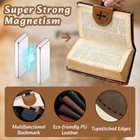 Marcador de Páginas Magnético con Portaplumas |   Marcador de Páginas con Versículo Bíblico en Cuero PU para Amantes de la Lectura y Regalos, Clip para Lectura Diaria