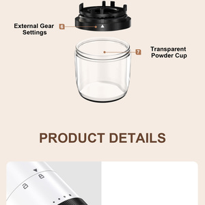 Cafetera Portátil con Molinillo Integrado 04E, Máquina de Espresso Eléctrica Semiautomática, Espumador de Leche, Sistema de Agua Caliente, Uso Doméstico - Product Image 5