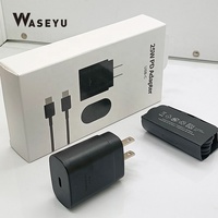 Cargador de Teléfono Móvil PD de 25W, Adaptador de Pared para Samsung S25 S24 Note 20, Cargador de Viaje con USB C