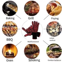 Gants de barbecue sportifs résistants aux hautes températures LBX QD, ignifuges, en coton/spandex, résistance au feu 500-800°C