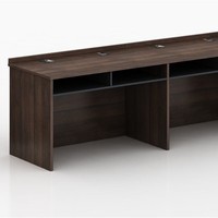 Bureau d'accueil de style Wabi-Sabi en bois couleur noyer foncé de petite taille pour bureau - Vente en gros