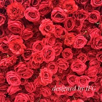 Dinding Bunga Mawar Merah Artificial Realistis 8x8ft Terlaris untuk Dekorasi Latar Belakang Pernikahan & Acara & Kembali ke Sekolah