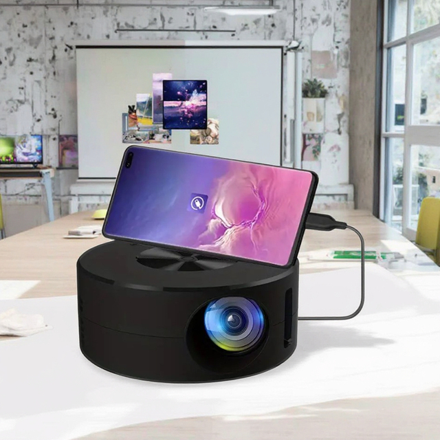 YT200 Portable Mini Short Throw Projector HD 1080p Home Theater Video 3D Hologram Smart Home Laser 4K LED & LCD Lamps US Plug