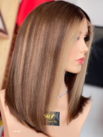 SHY 13x5 HD Lace Front Wig Cheveux Humains Bruts Balayage Ondulé Couleur Salon Pré-Plucké Perruque Effet Complet Usine OEM ODM
