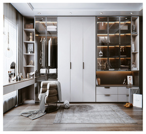 Montaje <span class=keywords><strong>de</strong></span> pared plegable <span class=keywords><strong>de</strong></span> <span class=keywords><strong>madera</strong></span> contrachapada acrílica inteligente, conjunto <span class=keywords><strong>de</strong></span> armario modular con sensor y mesa <span class=keywords><strong>de</strong></span> vestir <span class=keywords><strong>para</strong></span> dormitorio Perezoso - Product Image 3