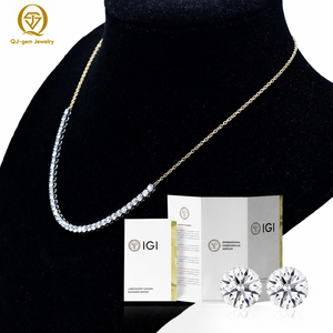 Cadena de Oro de 10K con Diamante Cultivado en Laboratorio de Corte Redondo, Diseño Minimalista, Certificado IGI, Joyería Elegante de Alta Calidad, Personalizada para Uso Diario - Product Image 4