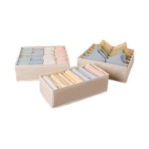 20 cajas de almacenamiento de calcetín y corbata a cuadros Cajas de almacenamiento plegables Cajones de armario Organizador Cajas de almacenamiento visual transpirables forradas de malla - Product Image 5