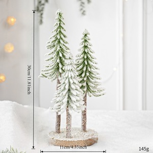 Connected Mini Tabletop <strong>Christmas</strong> <strong>Tree</strong>, Artificial Snow Frost Flocked Xmas <strong>Tree</strong>, Miniature Pine <strong>Desktop</strong> <strong>Christmas</strong> Xmas <strong>Tree</strong> - Product Image 3