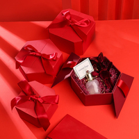 Boîtes cadeaux personnalisées magnétiques en gros, boîte cadeau romantique en forme de cœur pour la Saint-Valentin avec ruban