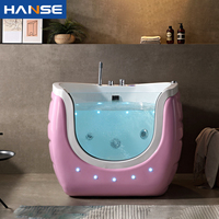 Baignoire Spa Bébé Rectangulaire Moderne en Acrylique, Autoportante, Portable, pour Intérieur, avec Massage Hydromassant, Contrôle Thermostatique par Ordinateur, 1 Personne
