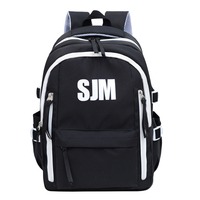 Ransel GPS Custom Unisex Logo Kartun Ransel Sekolah Anti Air Poliester Rangka Eksternal Desain Modis Kapasitas Besar