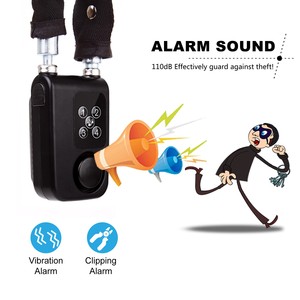 Alarme <span class=keywords><strong>antivol</strong></span> à vibration avec télécommande, cadenas à combinaison à 4 chiffres pour portail d'entrepôt, mobilier d'extérieur, vélo électrique - Product Image 2