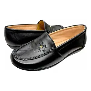 Zapatos Planos Casuales de Cuero para Mujer Angelina, Punta Redonda, Plantilla de Cuero Genuino, Sin Cordones, Zapatos de Ballet Cómodos para Otoño - Product Image 5