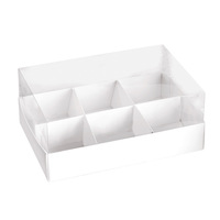 Boîte à gâteau transparente en vente à l'usine, boîte d'emballage avec fenêtre, boîte à gâteau transparente avec plateau à gâteau