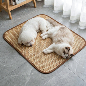 Frühlings- und Sommer-Kühlmatten für Haustiere, Ganzjahres-Kühlunterlagen für Hunde, Kleine Hundematten, Katzen-Bambusmatten, Haustierzubehör - Product Image 5