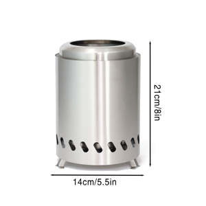 5 ''peint en acier inoxydable 304 foyer de table Camping en plein air Portable chauffage au bois jardin Patio BBQ baril poêle - Product Image 3