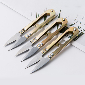 Stainless steel U-shaped thread trimmers, V-shaped home <b>sewing</b> shears, cross-stitch <b>scissors</b>, <b>sewing</b> tools, small thread - Product Image 3